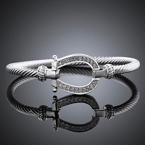 

Women's Chain Bracelet Classic Fashion Fashion Silver Plated Bracelet Jewelry Silver For Party Evening Gift