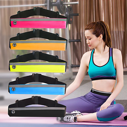 

Running Belt Fanny Pack Belt Pouch / Belt Bag for Hiking Outdoor Exercise Running Traveling Sports Bag Adjustable Waterproof Portable Tactel Lycra PU Women's Men's Running Bag Adults