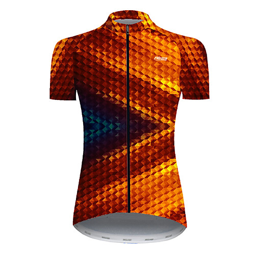 

21Grams Women's Short Sleeve Cycling Jersey Summer Nylon Polyester Black / Red Stripes Gradient 3D Bike Jersey Top Mountain Bike MTB Road Bike Cycling Ultraviolet Resistant Quick Dry Breathable Sports