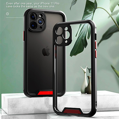 

Armor Transparent Shockproof Bumper Phone Case For iPhone SE 2020 11 11Pro 11 Pro Max X XR XS Max 7 8 Plus 8 7Plus Camera Protection Acrylic TPU Cover