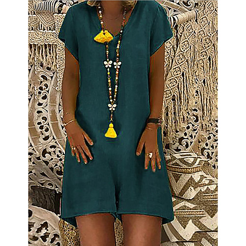 

Women's Black Blue Yellow Romper Onesie, Solid Colored S M L