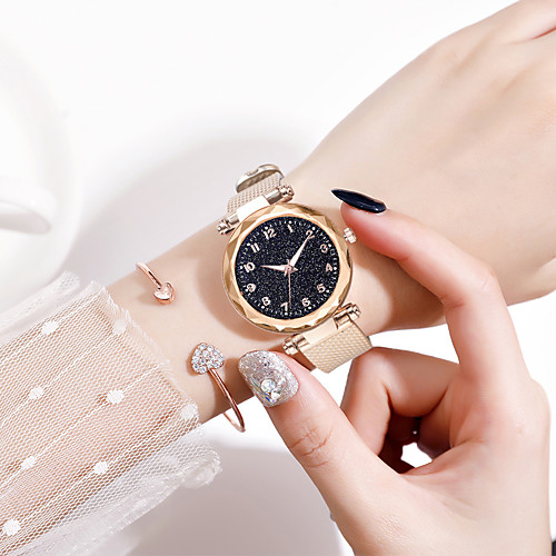 

Ladies Quartz Watches Elegant Fashion Black Blue Red Alloy Chinese Quartz Rose Gold Black Blue New Design Casual Watch 1 pc Analog One Year Battery Life