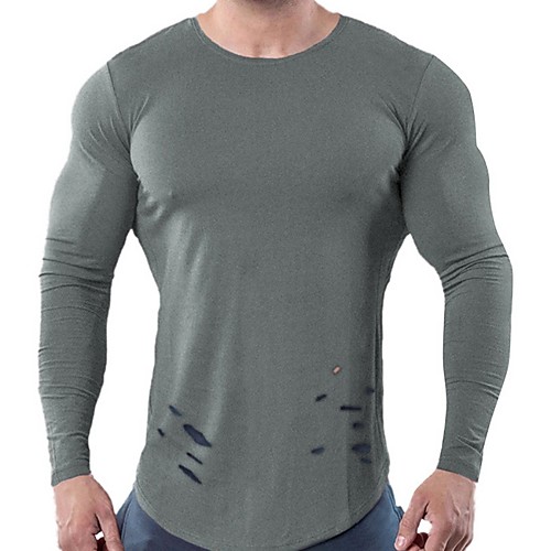

Men's Solid Colored T-shirt Daily White / Black / Gray