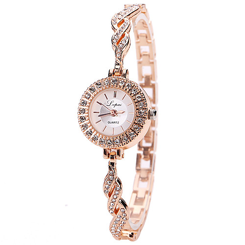 

Ladies Quartz Watches Elegant Fashion Silver Gold Alloy Chinese Quartz GoldenBlack GoldenWhite Silver / Black New Design Casual Watch 1 pc Analog One Year Battery Life