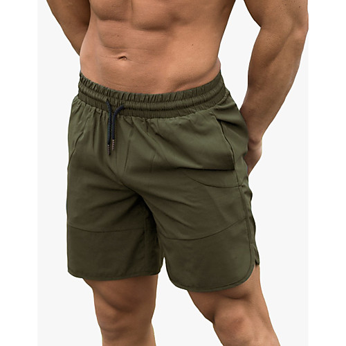 

Men's Running Shorts Bermuda Shorts Athleisure Bottoms Drawstring Fitness Gym Workout Performance Running Training Breathable Quick Dry Soft Normal Sport Black Army Green Dark Gray