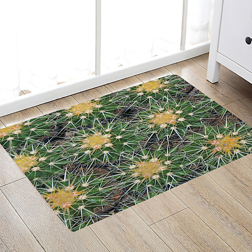 

Small Cactus Modern Bath Mats Nonwoven / Memory Foam Novelty Bathroom
