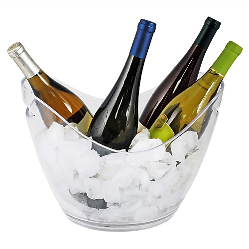 

Ice Bucket Clear Acrylic Plastic Tub 1Pc for Drinks and Parties