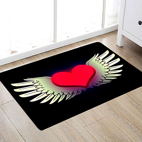 

Wings Love In The Dark Modern Bath Mats Nonwoven / Memory Foam Novelty Bathroom