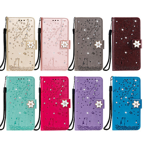 

Phone Case For Sony Full Body Case Leather Flip Sony Xperia Z5 Xperia XA2 Sony Xperia XZ1 Sony Xperia XA1 Xperia XZ Card Holder Flip Pattern Flower / Floral Glitter Shine PU Leather TPU