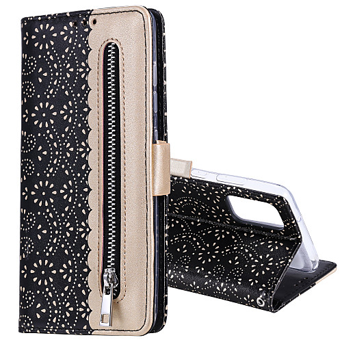 

Case For Samsung Galaxy S7 S6 S6EDGE S7EDGE S8 S8PLUS S9 S9PLUS S10 S10E S10PLUS A72018 A82018 J6 2018 A6 2018 Card Holder Flip Pattern Full Body Cases lacy zipper PU Leather TPU