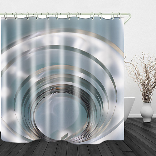 

Technology Swirl Background Digital Print Waterproof Fabric Shower Curtain For Bathroom Home Decor Covered Bathtub Curtains Liner Includes With Hooks 72 Inch
