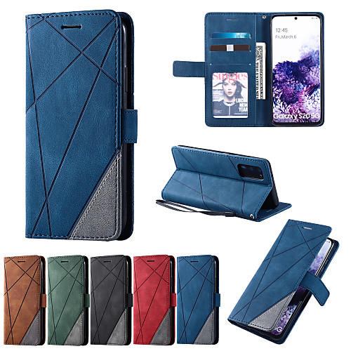 

Phone Case For Samsung Galaxy S8 A8 2018 J6 S20 A50 Shockproof Flip Waist Bag Waist pack Lines leather