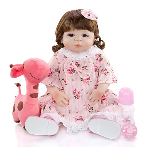 

KEIUMI 22 inch Reborn Doll Baby & Toddler Toy Reborn Toddler Doll Baby Girl Gift Cute Washable Lovely Parent-Child Interaction Full Body Silicone 23D09-C33-S03-S24-T01 with Clothes and Accessories