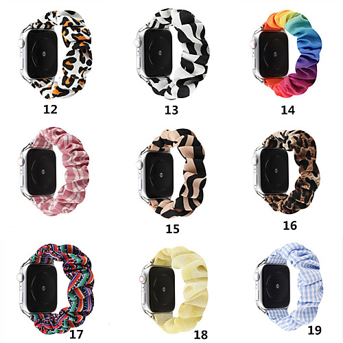 

Elastic Band for Apple Watch 38/40mm 42/44mm Flower Women Girls Hair Scrunchie Strap Bracelet Watchband for iwatch 1 2 3 4 5