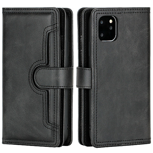 

Case For iPhone 6 7 8 6plus 7plus 8plus XR XS XSMAX X SE 11 11Pro 11ProMax Wallet Card Holder Flip Full Body Case Solid Colored PU Leather