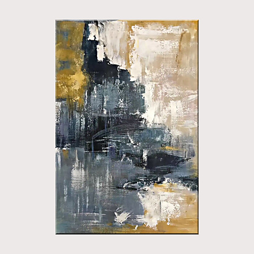 

Oil Painting Hand Painted Vertical Abstract Modern Rolled Canvas (No Frame)