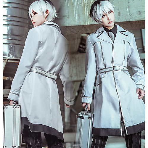 

Inspired by Tokyo Ghoul Ken Kaneki Sasaki Haise Anime Cosplay Costumes Japanese Cosplay Suits Stripes Anime Coat Shirt Pants For Men's / Belt / Tie / Belt / Tie