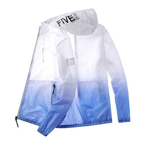

Women's Men's Hiking Jacket Hiking Windbreaker Spring Summer Outdoor Sunscreen Ultra Light (UL) Ultraviolet Resistant Quick Dry Jacket Hoodie Top Spandex Camping / Hiking Fishing Climbing Yellow Blue