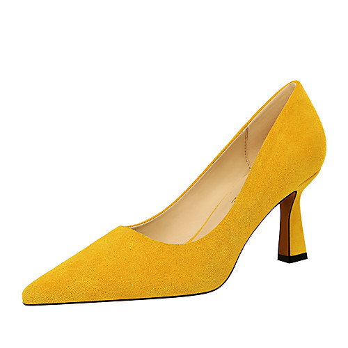 

Women's Heels 2021 Stiletto Heel Pointed Toe Minimalism Office & Career Patent Leather Solid Colored Black Yellow Red