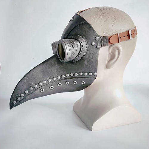 

Latex Mask Inspired by Plague Doctor Dark Gray Brown Steampunk Halloween Halloween Teen Adults' Women's Men's