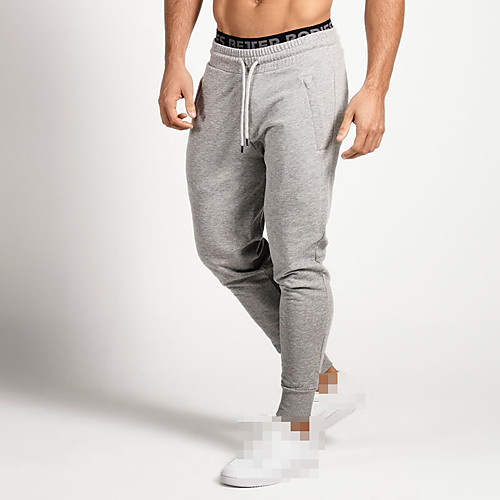 

Men's Sweatpants Joggers Track Pants Athleisure Bottoms Drawstring Cotton Winter Fitness Gym Workout Performance Running Training Breathable Quick Dry Soft Normal Sport Black Grey / Micro-elastic