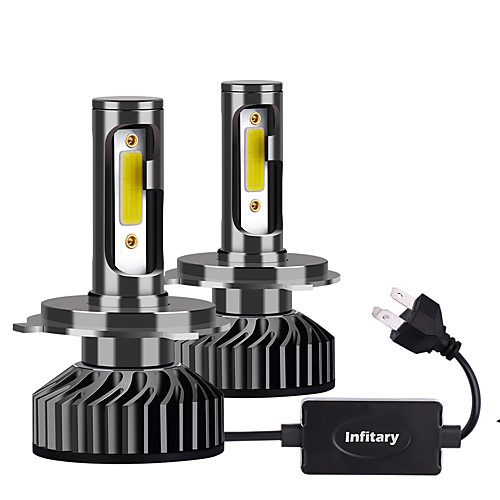 

2pcs Infitary Mini H4 H7 LED Car Headlight Bulb 12000LM 6500K H1 H3 H7 H11 9005 9006 Running Auto Fog Head Lamp