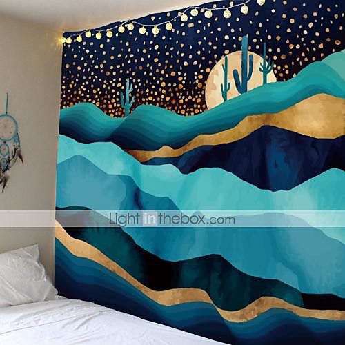

Home Decor Nordic Mountain Sun Printed Landscape Abstract Tapestry Hippie Wall Hanging Background Landscaping Decor Sofa Cover