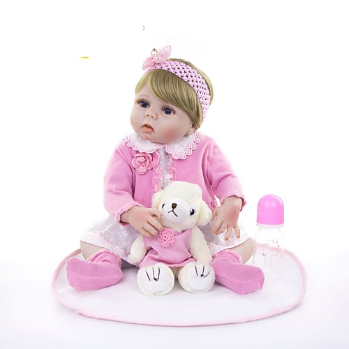 

KEIUMI 22 inch Reborn Doll Baby & Toddler Toy Reborn Toddler Doll Baby Girl Gift Cute Washable Lovely Parent-Child Interaction Full Body Silicone 23D23-C112-H36-T19 with Clothes and Accessories for