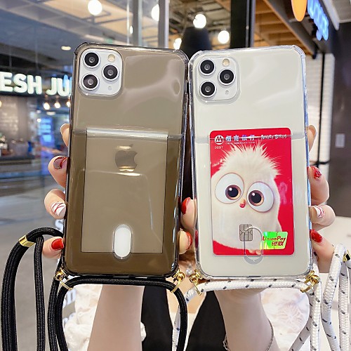 

Phone Case For Apple Back Cover iPhone 11 iPhone XR iPhone 11 Pro iPhone 11 Pro Max iPhone XS Max iphone 7/8 iphone 7Plus / 8Plus iphone X / XS iPhone SE 2020 Card Holder Transparent Transparent TPU