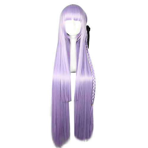 

Dangan Ronpa Kirigiri Kyouko Cosplay Wigs Unisex Braid 32 inch Heat Resistant Fiber Straight Purple Teen Adults' Anime Wig
