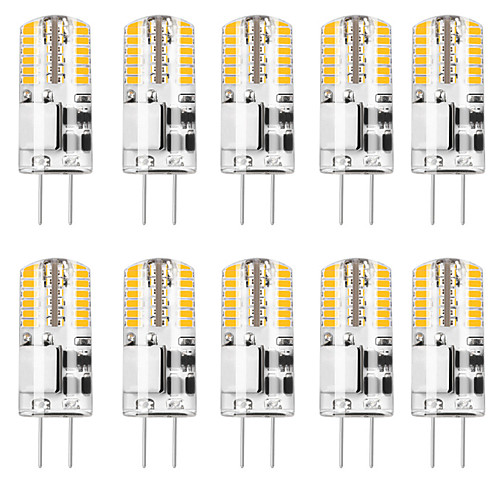 

10pcs 5 W 48LED G4 3014SMD Silica Gel Corn Lights LED Bi-pin Lights LED Creative Party Decorative Crystal Chandelier Light source Energy-saving Light Bulbs Warm White White AC/DC12 V