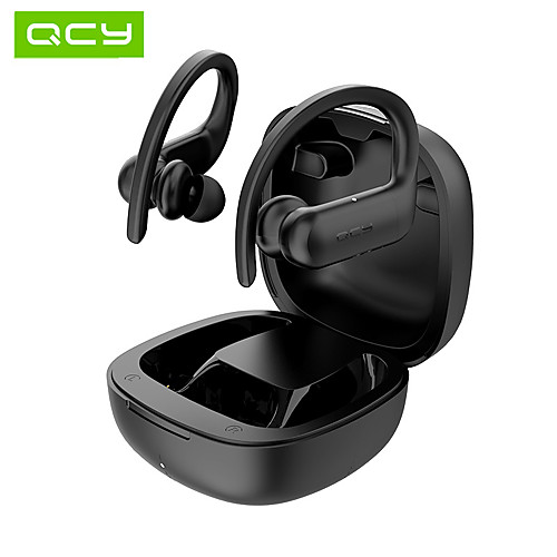 

QCY T6 Wireless Workout Hook Earbuds Sport Fitness Bluetooth 5.0 Headphones Customization App Pop Up Display Smart Touch Control HiFi Sound Earphones IPX5 Waterproof