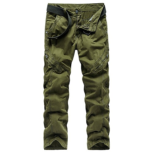 

Men's Work Pants Hiking Cargo Pants Hiking Pants Trousers Solid Color Outdoor Standard Fit Ripstop Multi-Pockets Breathable Stretchy Cotton Pants / Trousers Bottoms Dark Grey Army Green Khaki Black