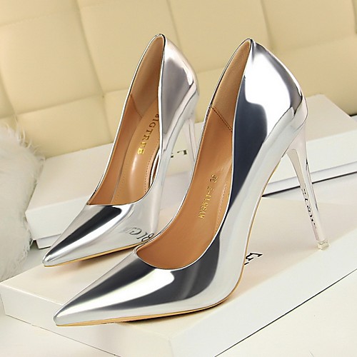 

Women's Heels Stiletto Heel Pointed Toe Daily PU Solid Colored Black Champagne Khaki