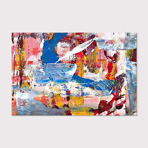 

Oil Painting Hand Painted Horizontal Abstract Modern Rolled Canvas (No Frame)