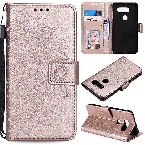 

Phone Case For LG G3 G4 G5 G6 LG G7 K4 2017 k8 2017 K10 2017K10 2018 STYLO5 LG K40 LG G8S LG V60 V30 LG K50 Q60 Card Holder Flip Pattern Full Body Cases Flower leather
