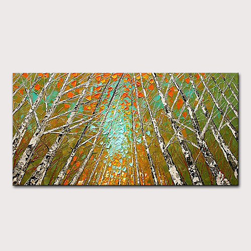 

Oil Painting Hand Painted Horizontal Floral / Botanical Abstract Landscape Modern Stretched Canvas