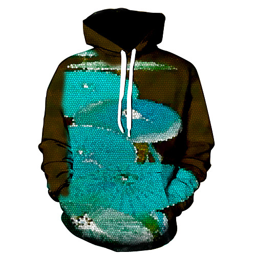 

Men's Hoodie Graphic Hooded Daily 3D Print Basic Hoodies Sweatshirts Brown