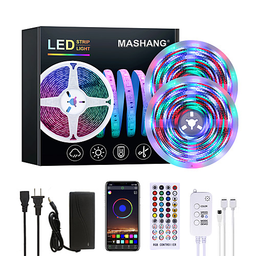 

Bright 10M RGBW LED Strip Lights Waterproof Music Sync Smart LED Tiktok Lights 2340LEDs 2835 Color Changing with 40 keys Remote Bluetooth Controller for Home Bedroom TV Back Lights DIY Deco