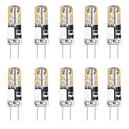 

10pcs 3 W 24 LED Silica Gel Corn Lights LED Bi-pin Lights G4 3014SMD LED Creative Party Decorative Crystal Chandelier Light source Energy-saving Light Bulbs Warm White White AC/DC12 V