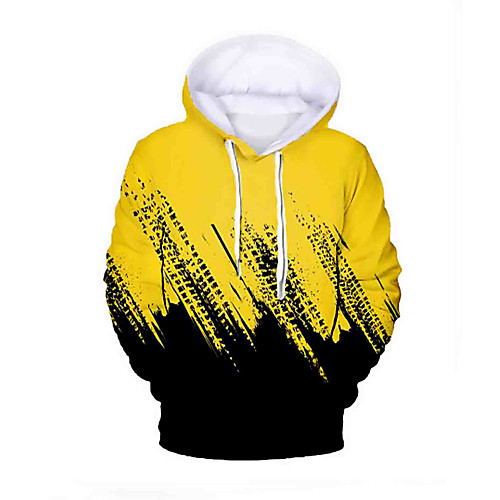 

Men's Hoodie Graphic Hooded Daily Basic Hoodies Sweatshirts Yellow