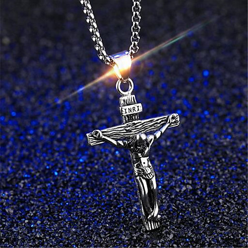 

Women's Men's Pendant Necklace Classic Cross Fashion Titanium Steel Bronze Silver Gold 55 cm Necklace Jewelry 1pc For Festival
