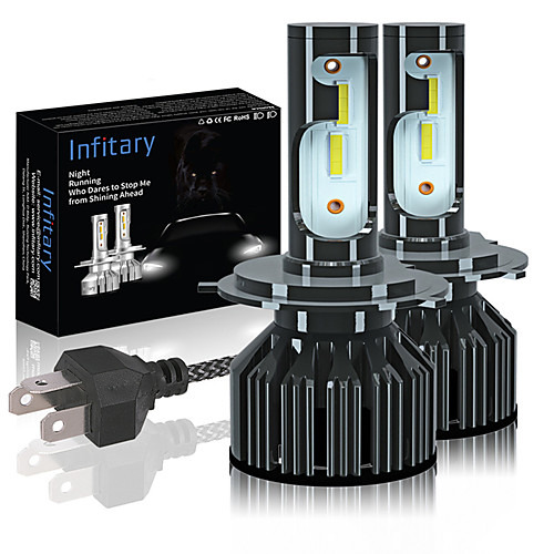 

2PCS Infitary H4 H7 LED Car Headlight Bulbs ZES Chips 14000Lm 6500K 4500K H1 H3 H7 H11 9005 9006 Auto Fog Lights