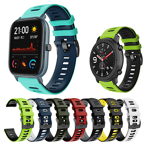 

Sport Silicone Wrist Strap Watch Band for Amazfit Bip S / GTS / Amazfit Stratos 3 / Amazfit Stratos 2 2S / Amazfit Pace 1 / GTR 47mm / GTR 42mm / Bip Lite / Xiaomi Watch Color Bracelet Wristband