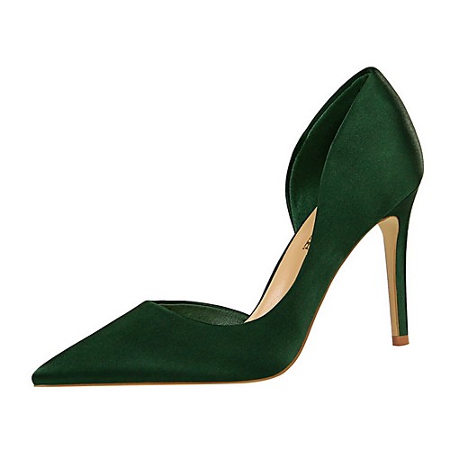 

Women's Heels Stiletto Heel Pointed Toe Daily PU Solid Colored Black Red Burgundy