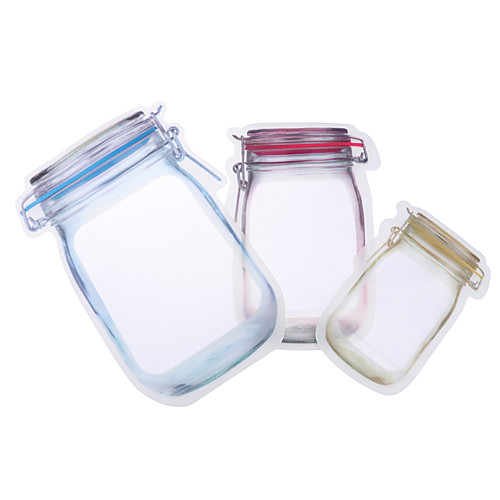 

5pcs Reusable Snack Bag Mobile Hermetic Freezer Bags Ziplock Bags Kitchen Food Mason Bottle Travel Seal Pouch