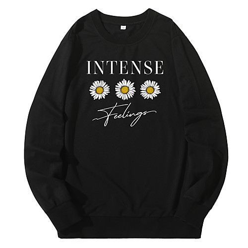 

Women's Pullover Sweatshirt Graphic Daily Casual Hoodies Sweatshirts Blue Yellow Blushing Pink