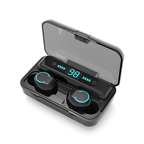 

F9-9 True Wireless Smart Bluetooth 5.0 Headset Led Power Display Hd Call Large Capacity Charging Cabin Hifi Sound Quality Waterproof Support Mobile Power for Smartphones