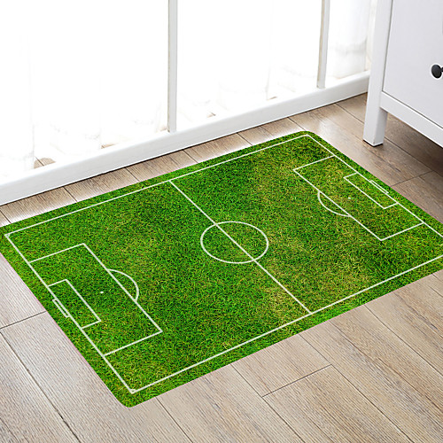 

Football Field Modern Bath Mats Nonwoven / Memory Foam Novelty Bathroom