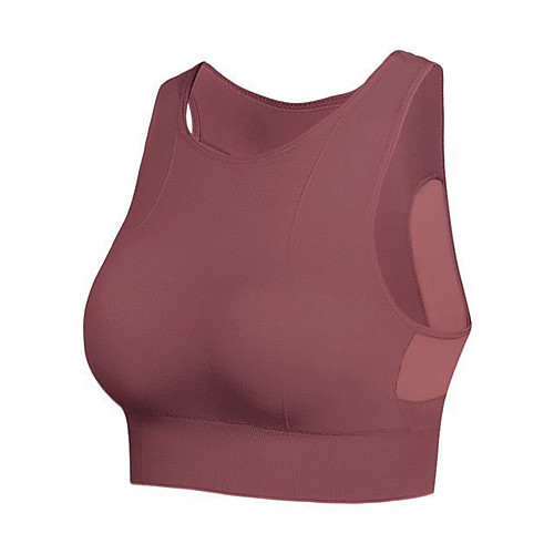 

Women's Sports Bra Top Bra Top Running Bra Cross Back Nylon Spandex Zumba Fitness Gym Workout Breathable Quick Dry Compression White Black Dusty Rose Blue Pink Military Green Solid Colored